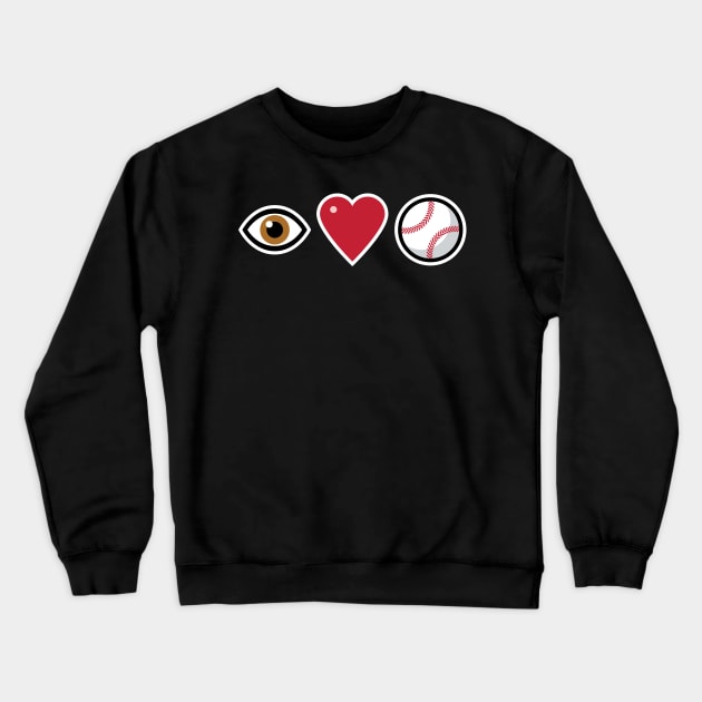 I Love Baseball Crewneck Sweatshirt by Fourteen21 Designs